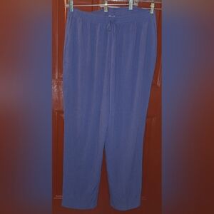 Alfred Dunner Women's Sz 22W  Elastic Waist Pull On Pants Dusty Purple